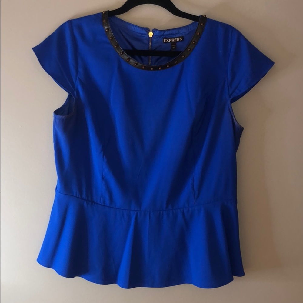 Express Blue peplum Blouse
